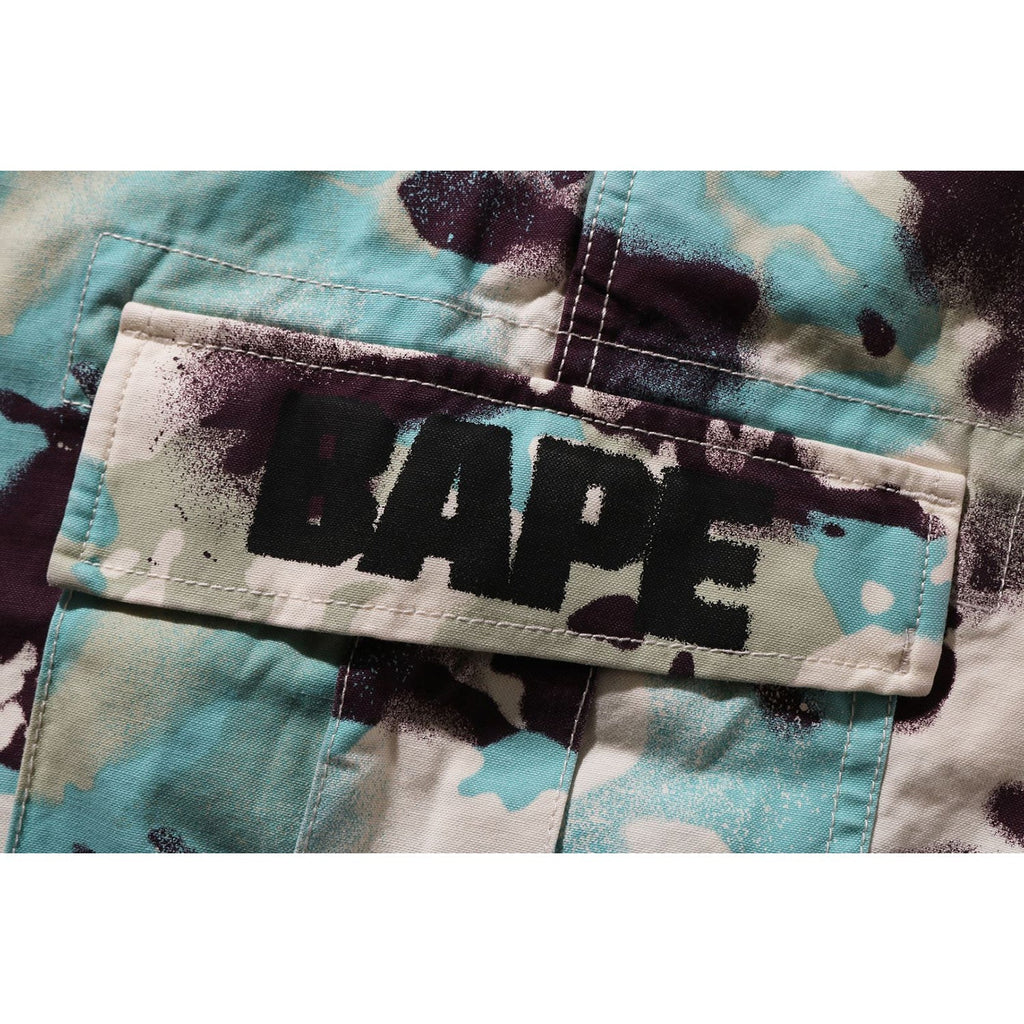 BAPE MAP CAMO REGULAR FIT CARGO SHORTS MENS