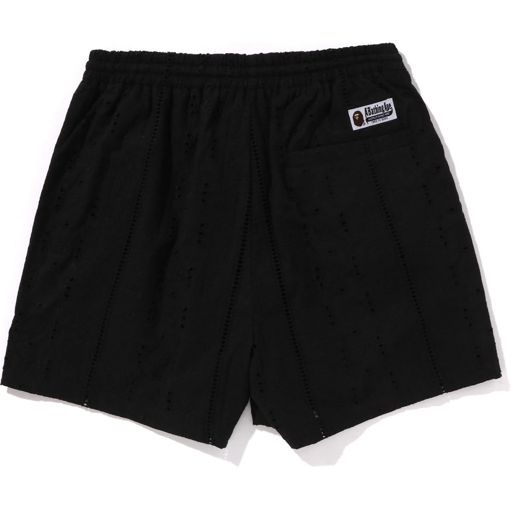 BAPE EMBROIDERY RELAXED FIT SHORTS MENS