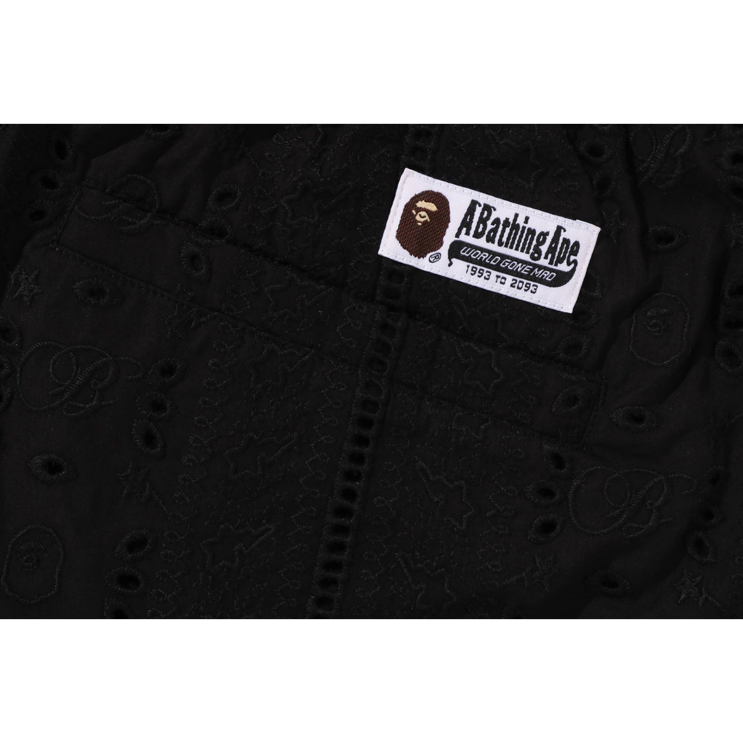 BAPE EMBROIDERY RELAXED FIT SHORTS MENS