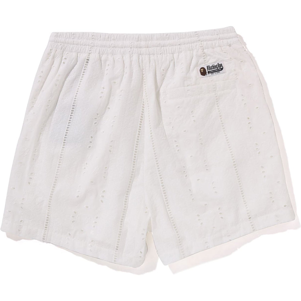 BAPE EMBROIDERY RELAXED FIT SHORTS MENS