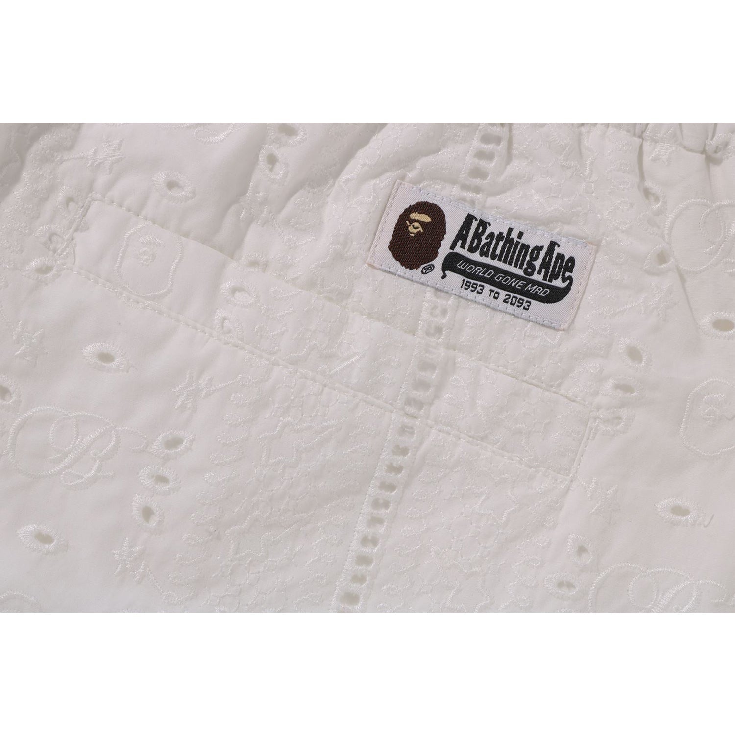 BAPE EMBROIDERY RELAXED FIT SHORTS MENS