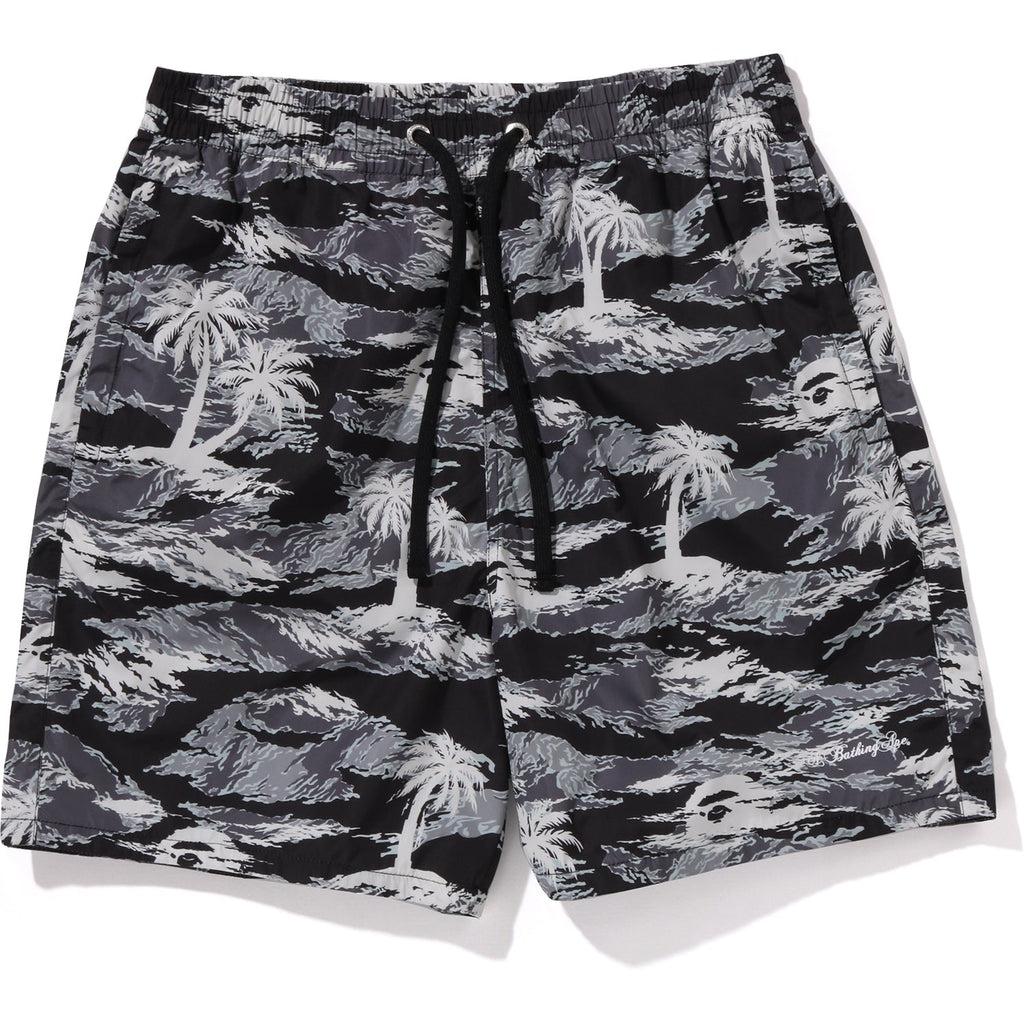 BAPE PALM TREE CAMO RELAXED FIT BEACH SHORTS MENS