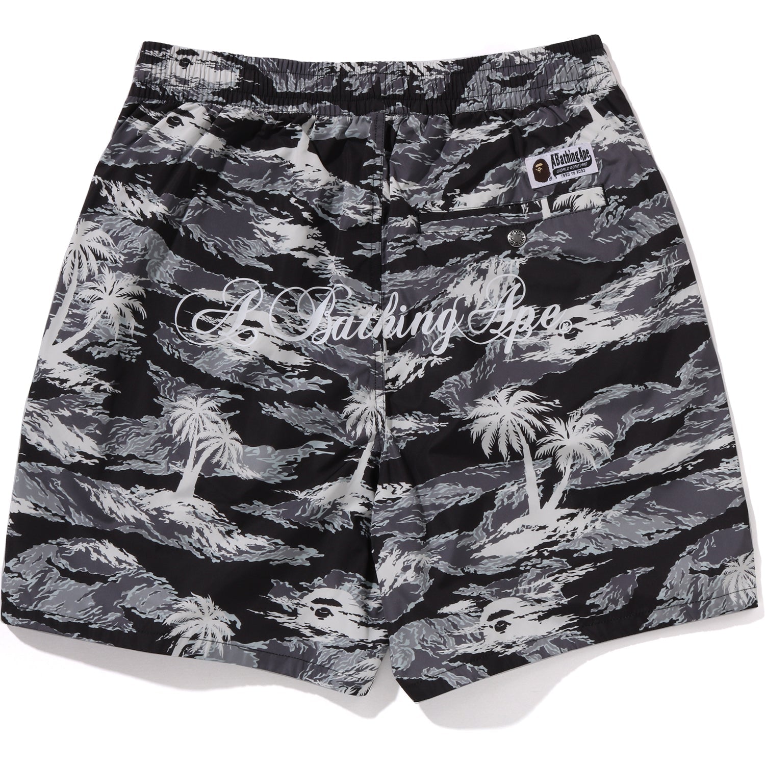 BAPE PALM TREE CAMO RELAXED FIT BEACH SHORTS MENS
