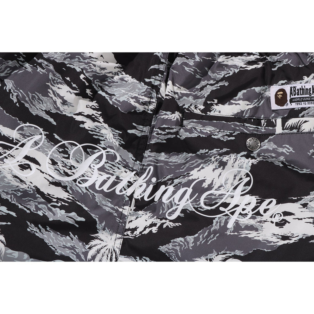 BAPE PALM TREE CAMO RELAXED FIT BEACH SHORTS MENS