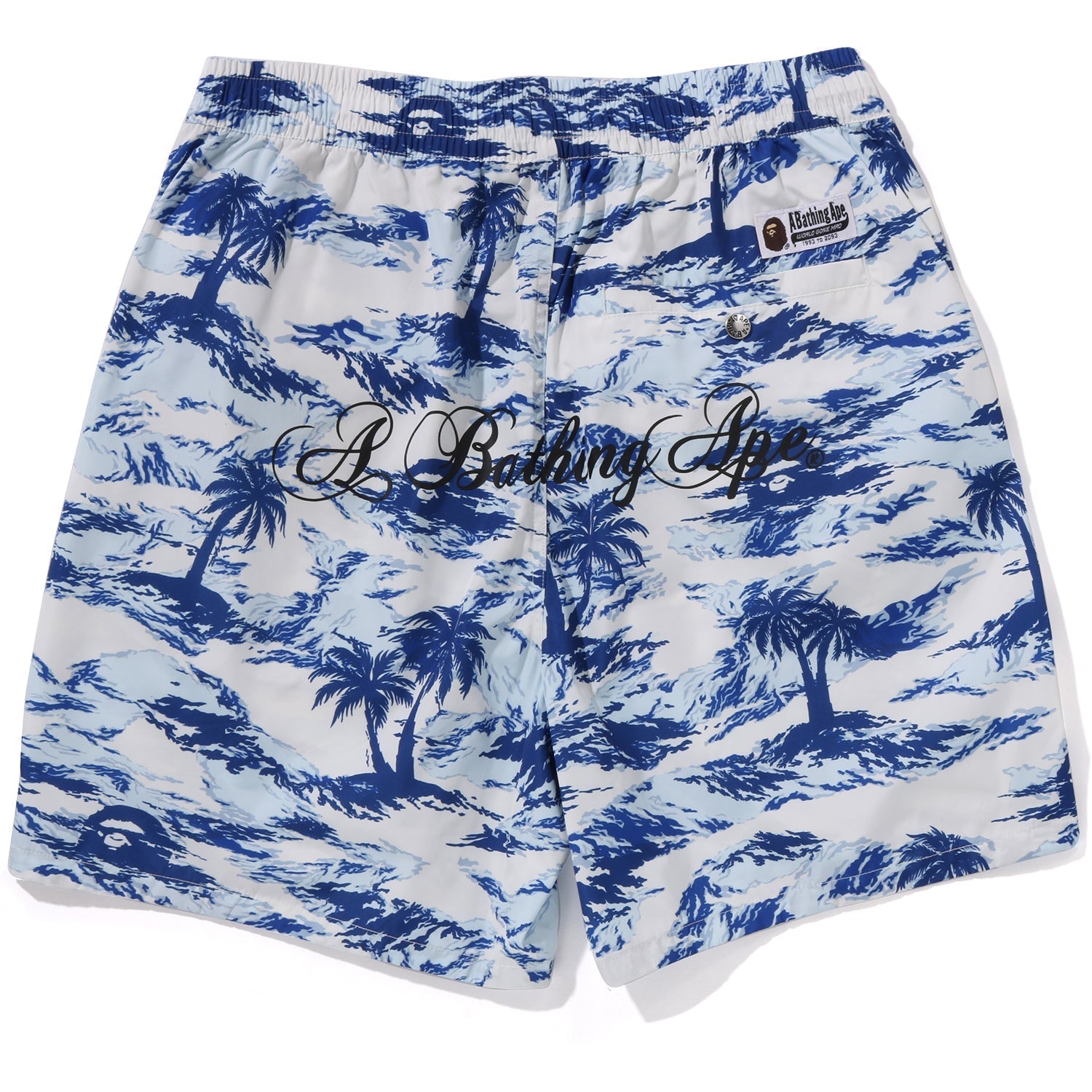 BAPE PALM TREE CAMO RELAXED FIT BEACH SHORTS MENS