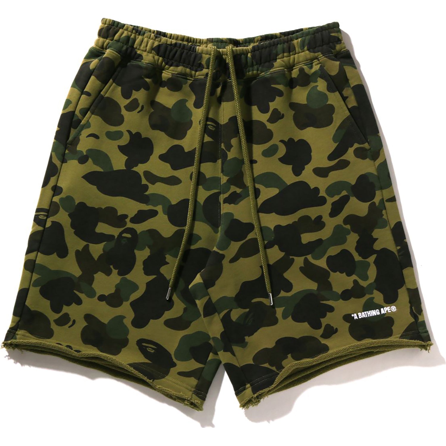 BAPE 1ST CAMO HEAVY WASHED RELAXED FIT SWEAT SHORTS MENS
