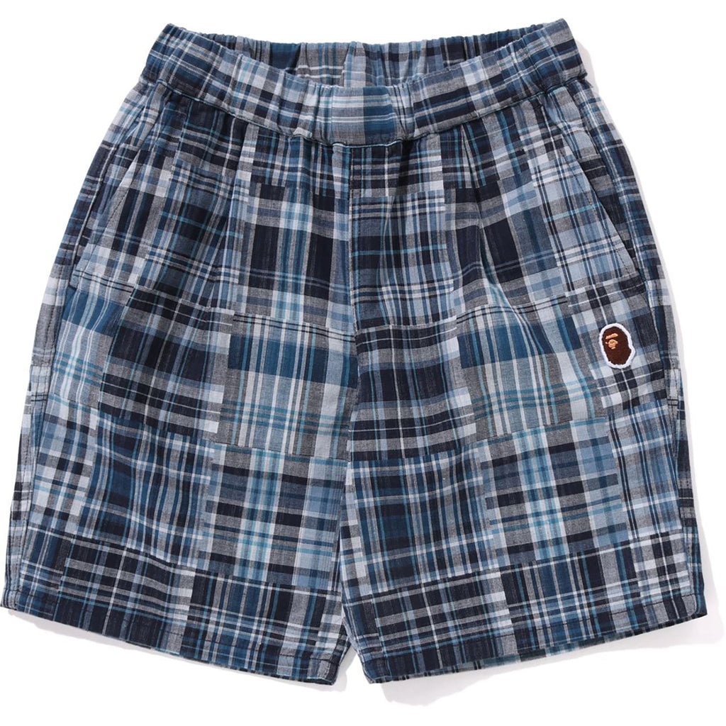 BAPE MULTI CHECK ONE POINT SHORTS KIDS