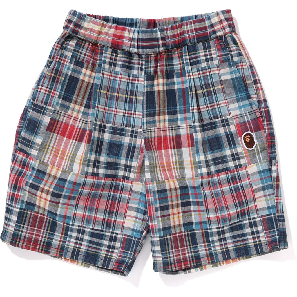 BAPE MULTI CHECK ONE POINT SHORTS KIDS