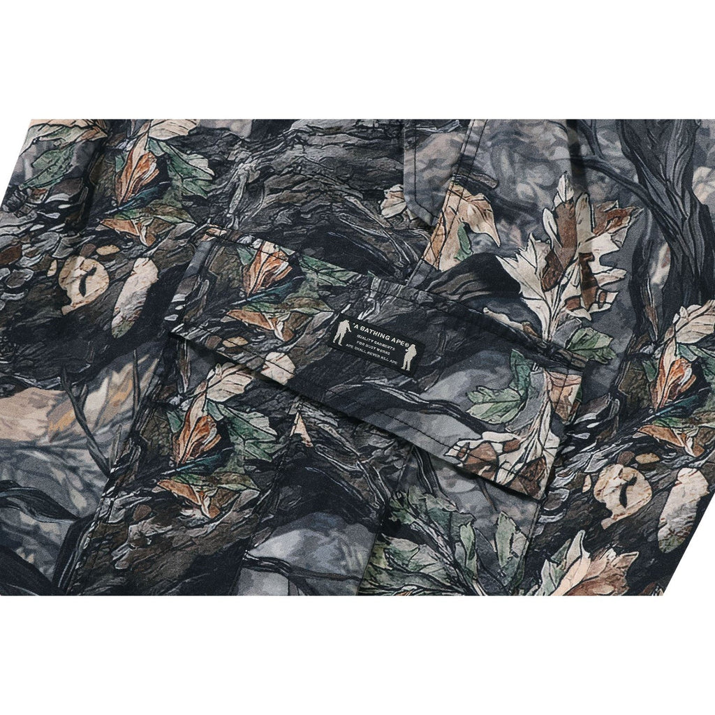 BAPE TREE EDGE CAMO CARGO SHORTS MENS