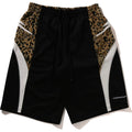 BAPE WILD LEOPARD PATTERN KNEE LENGTH OVERSIZED FIT TRACK SHORTS MENS