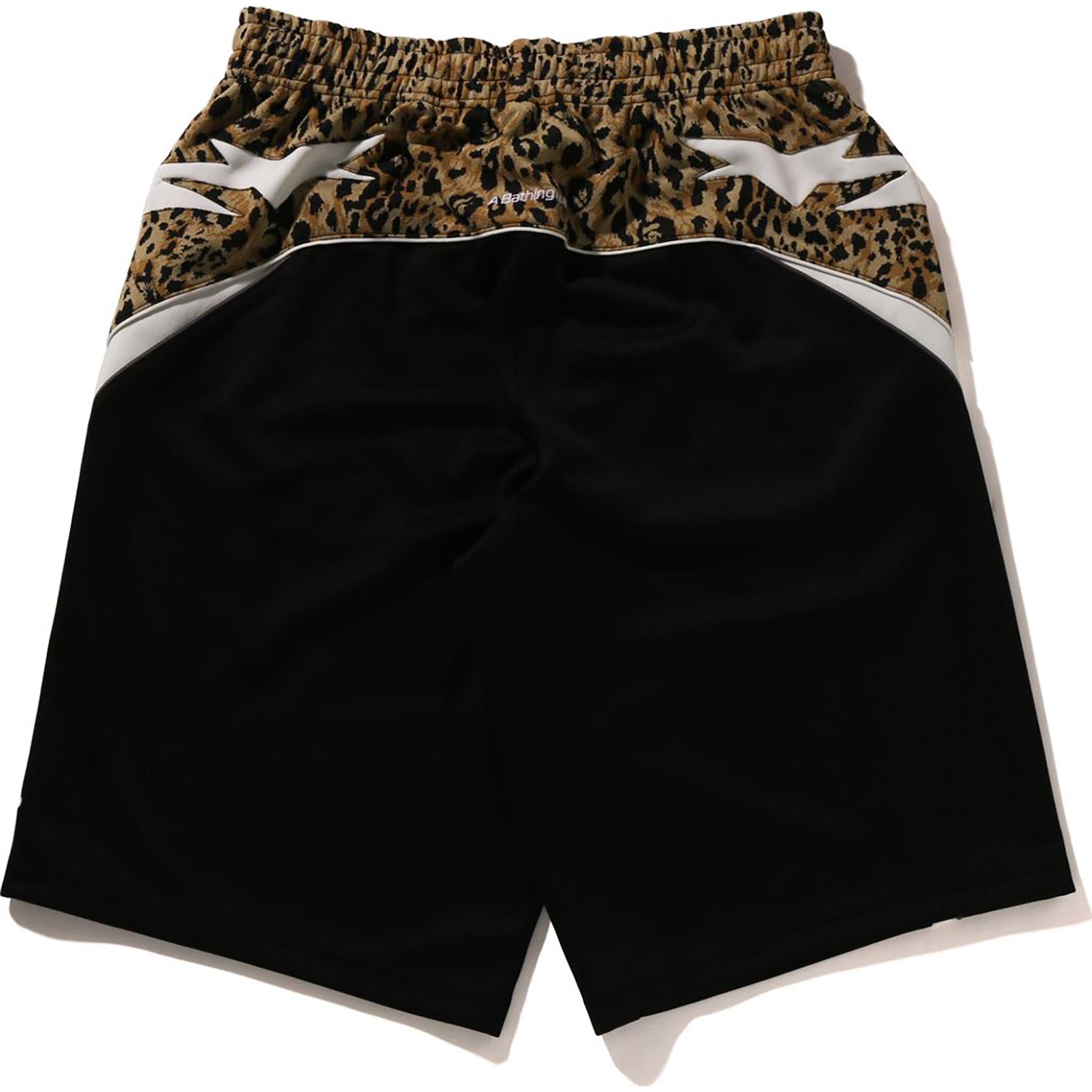 BAPE WILD LEOPARD PATTERN KNEE LENGTH OVERSIZED FIT TRACK SHORTS MENS
