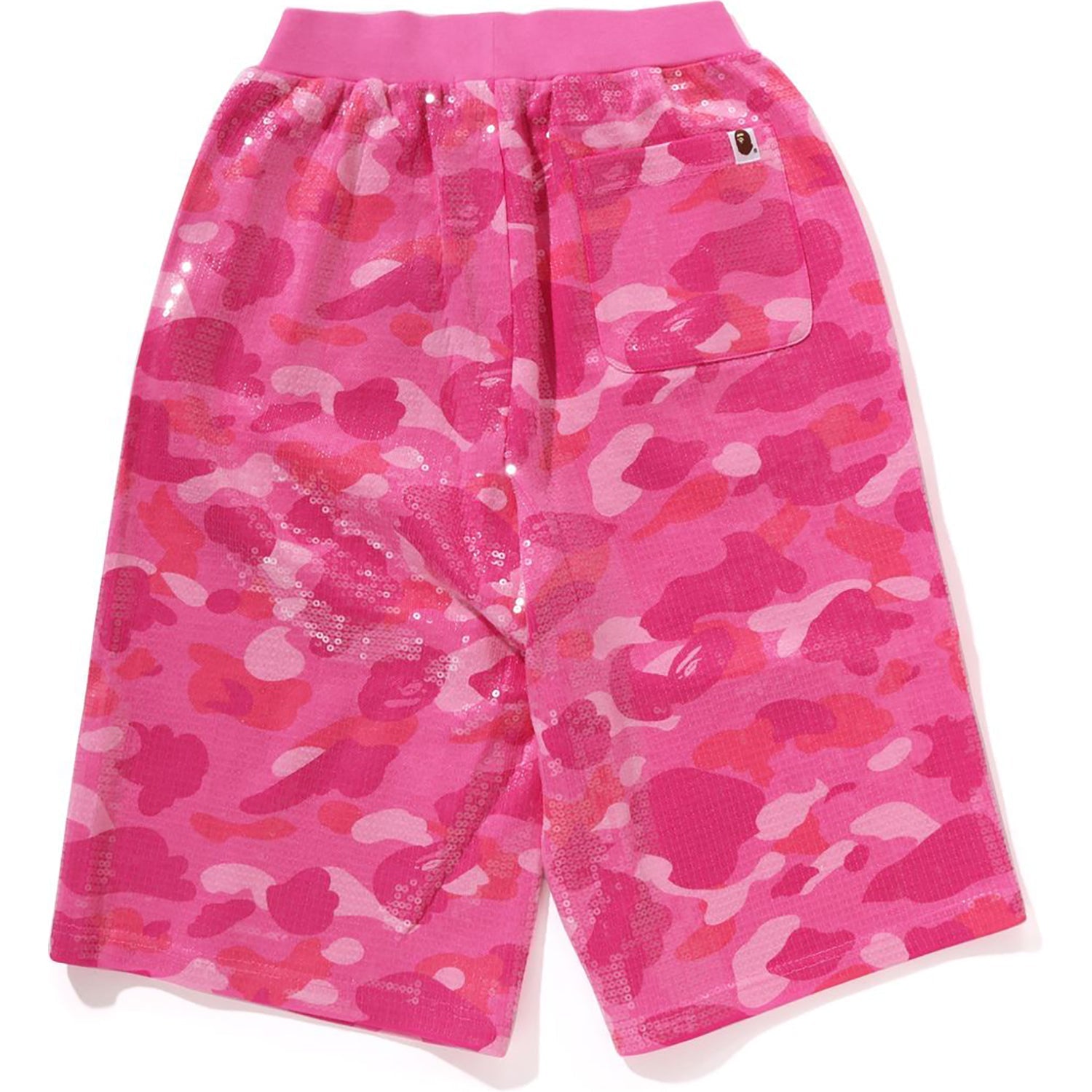 BAPE COLOR CAMO APE HEAD SEQUIN SWEAT SHORTS LADIES