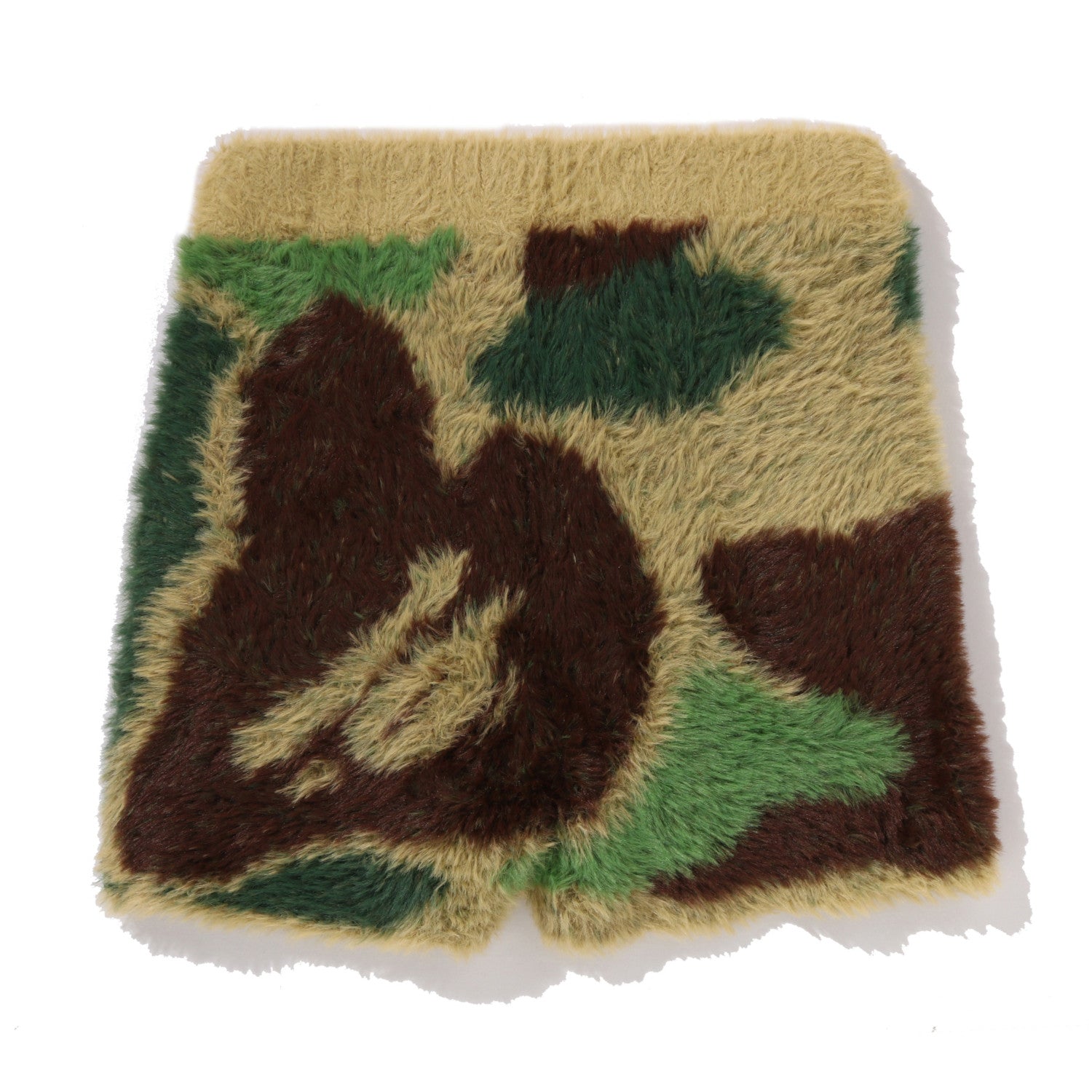 BAPE ABC CAMO LONG FUR JACQUARD SHORTS LADIES