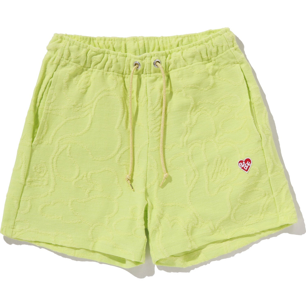 BAPE NEON CAMO JACQUARD SWEAT SHORTS LADIES