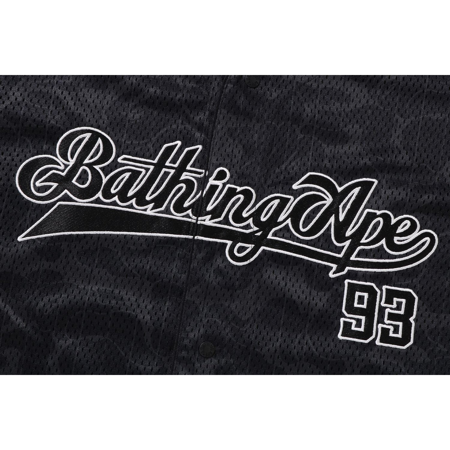 BAPE CAMO STRIPE BASEBALL SHIRT MENS