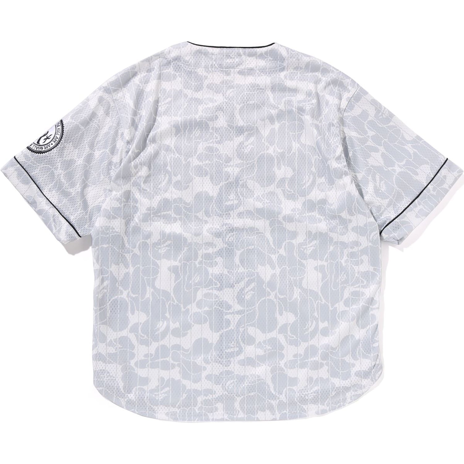 BAPE CAMO STRIPE BASEBALL SHIRT MENS