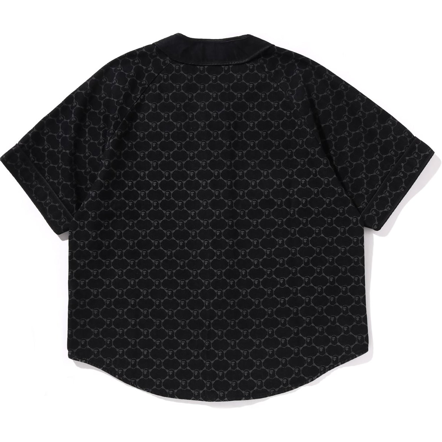 BAPE COLLEGE MONOGRAM BASEBALL SS DENIM SHIRT MENS