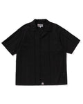 BAPE EMBROIDERY OPEN COLLAR SS SHIRT MENS