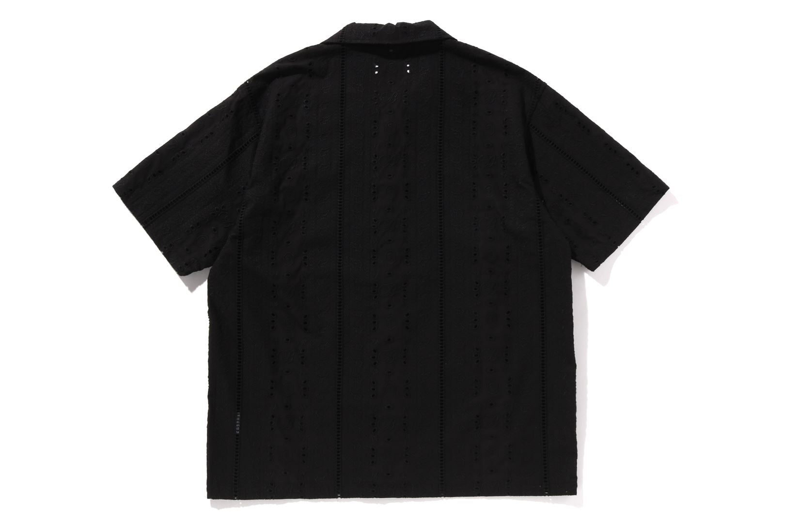 BAPE EMBROIDERY OPEN COLLAR SS SHIRT MENS