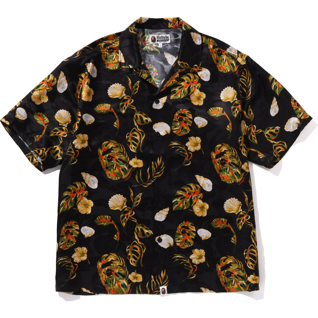 BAPE VACATION PATTERN OPEN COLLAR SS SHIRT MENS