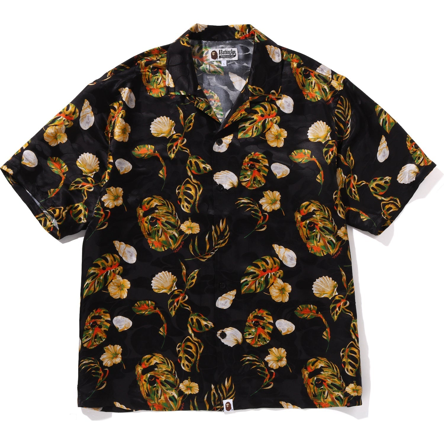 BAPE VACATION PATTERN OPEN COLLAR SS SHIRT MENS