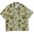 BAPE VACATION PATTERN OPEN COLLAR SS SHIRT MENS
