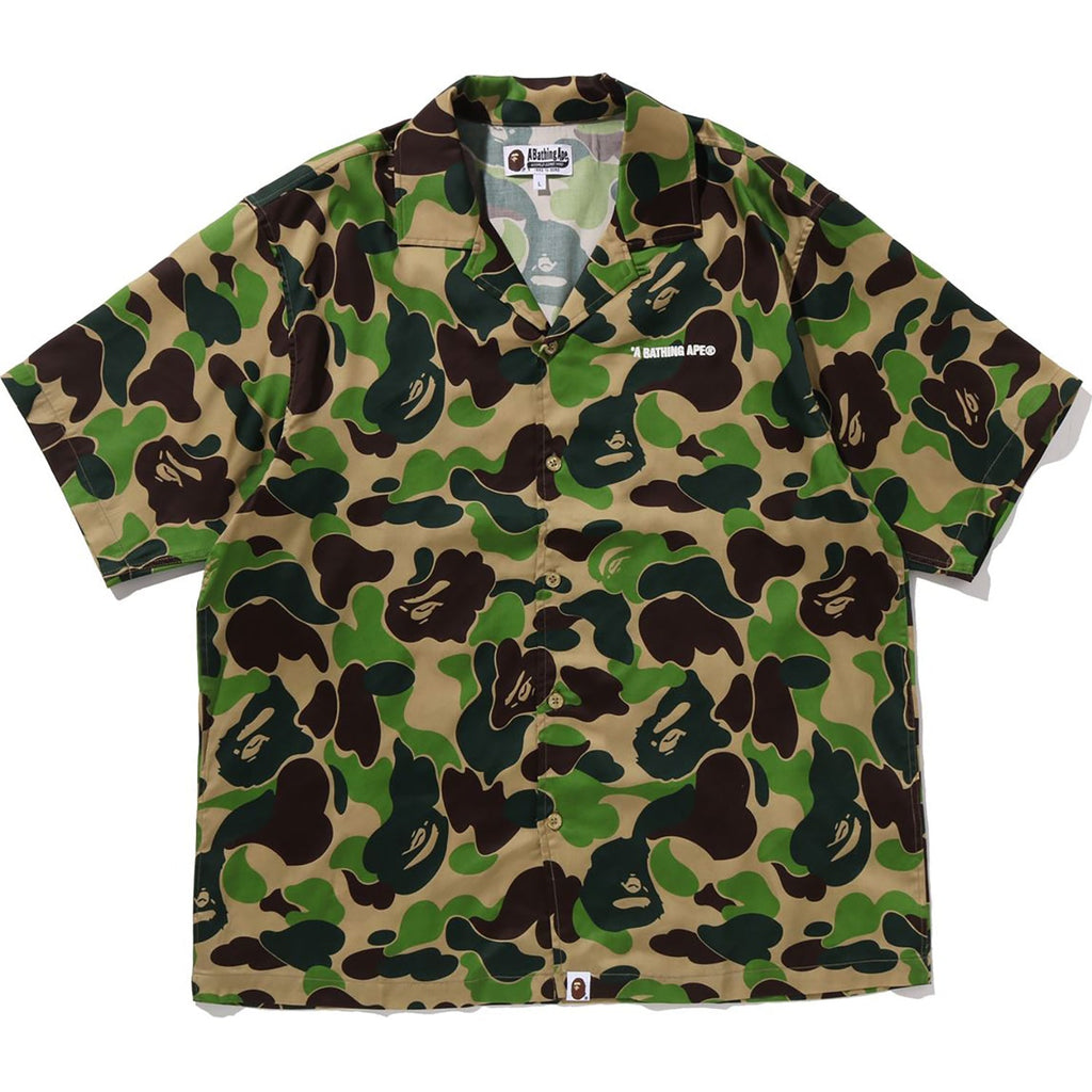 BAPE ABC CAMO OPEN COLLAR SS SHIRT MENS