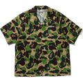 BAPE ABC CAMO OPEN COLLAR SS SHIRT MENS