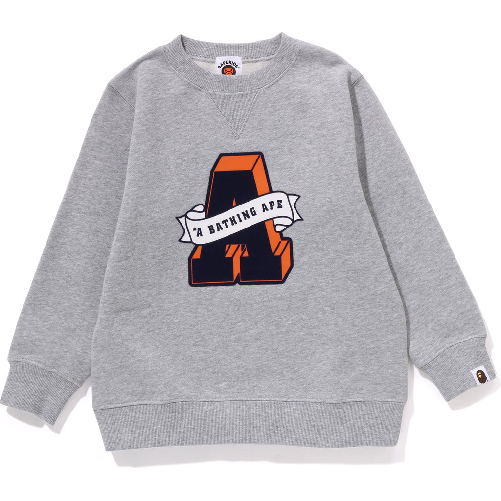 BAPE A LETTERED CREWNECK KIDS