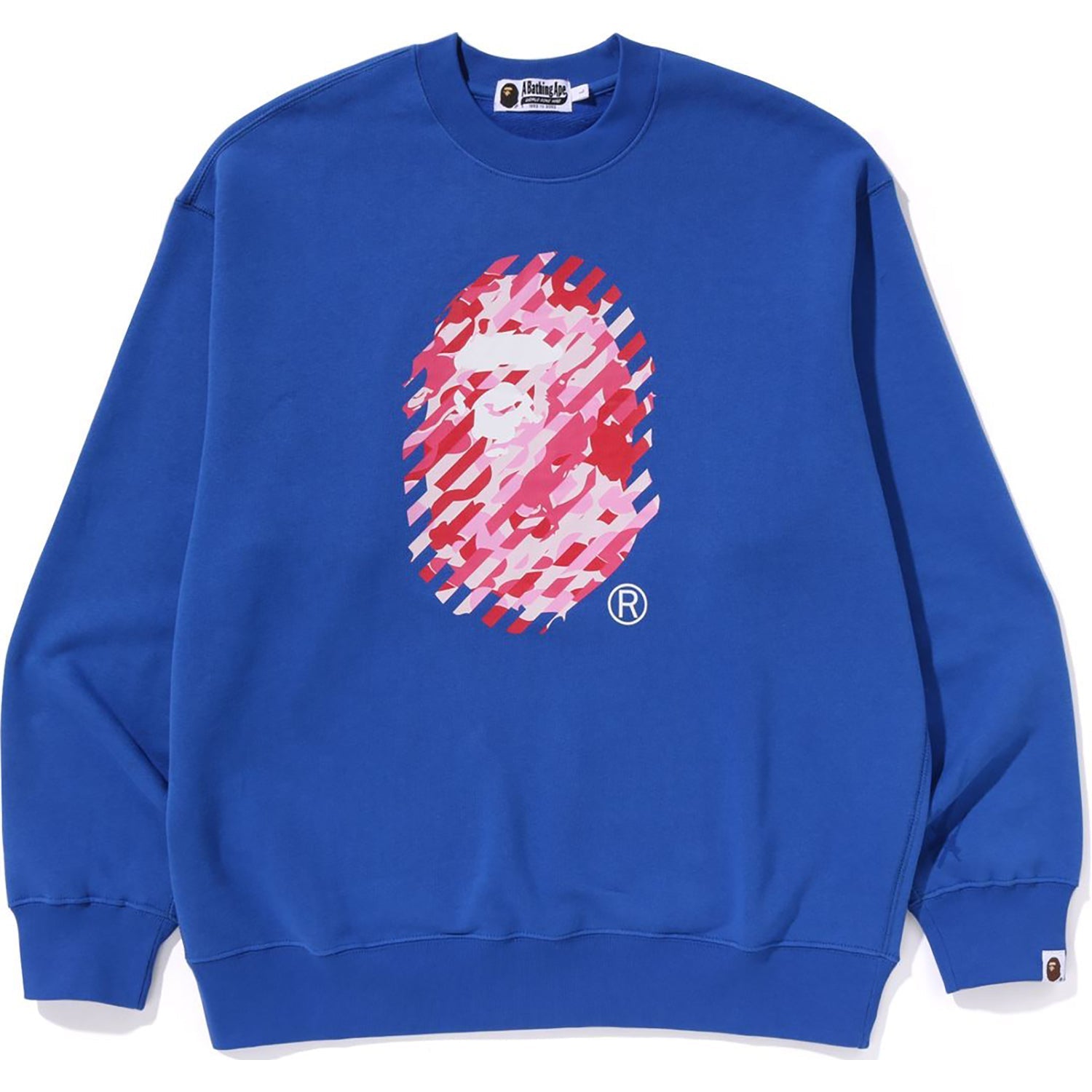 BAPE ABC CAMO APE HEAD RELAXED FIT CREWNECK SWEATSHIRT MENS