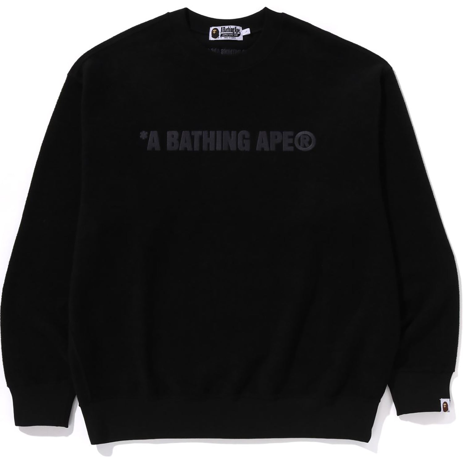 BAPE BATHING APE LOGO RELAXED FIT CREWNECK SWEATSHIRT MENS