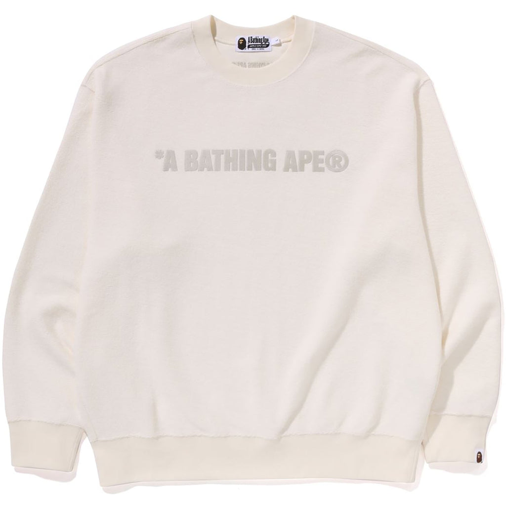 BAPE BATHING APE LOGO RELAXED FIT CREWNECK SWEATSHIRT MENS