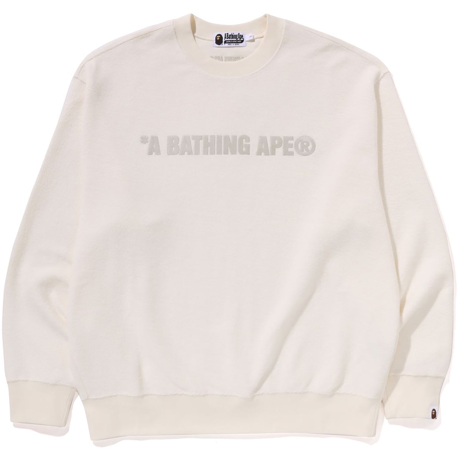BAPE BATHING APE LOGO RELAXED FIT CREWNECK SWEATSHIRT MENS