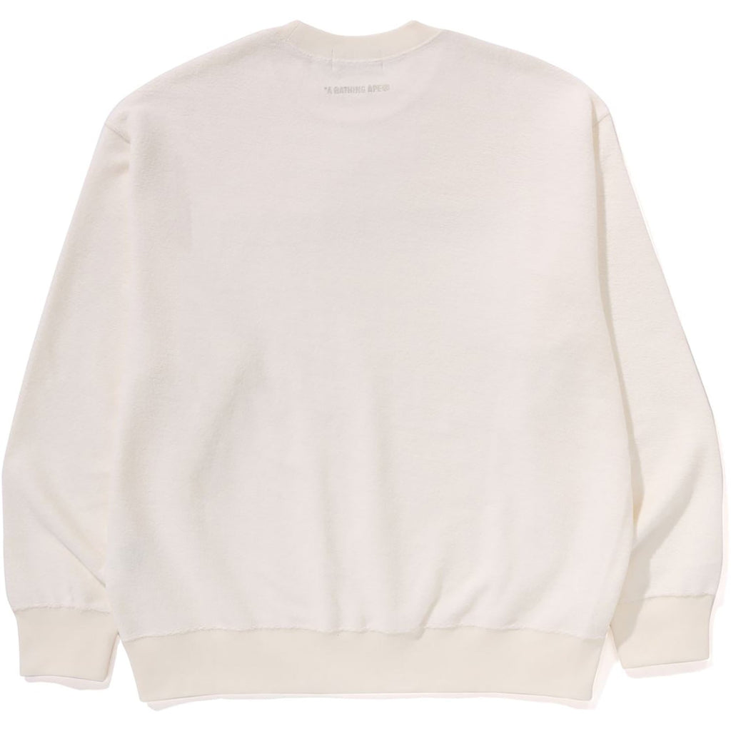 BAPE BATHING APE LOGO RELAXED FIT CREWNECK SWEATSHIRT MENS