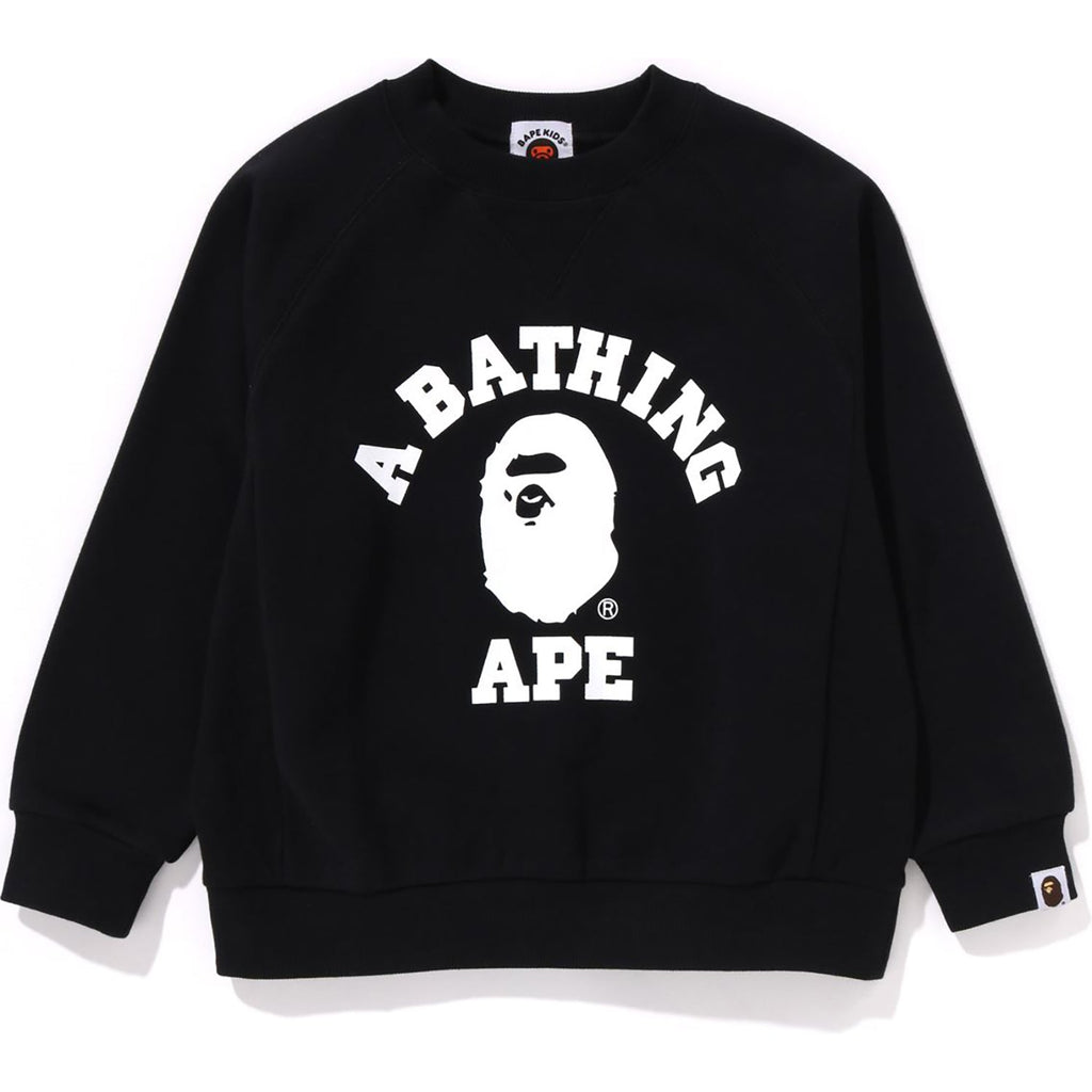 BAPE COLLEGE RELAXED FIT CREWNECK SWEATSHIRT KIDS