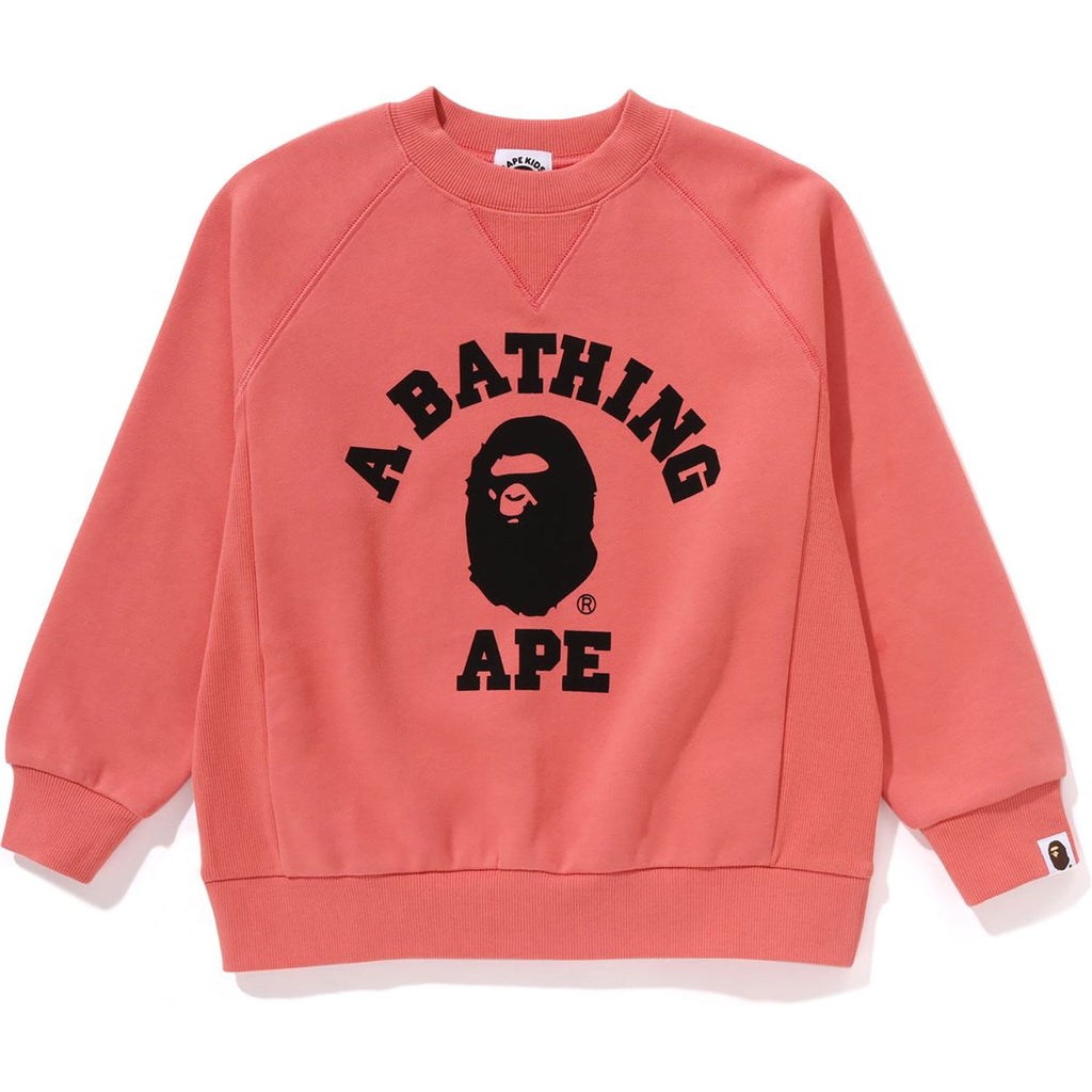 BAPE COLLEGE RELAXED FIT CREWNECK SWEATSHIRT KIDS