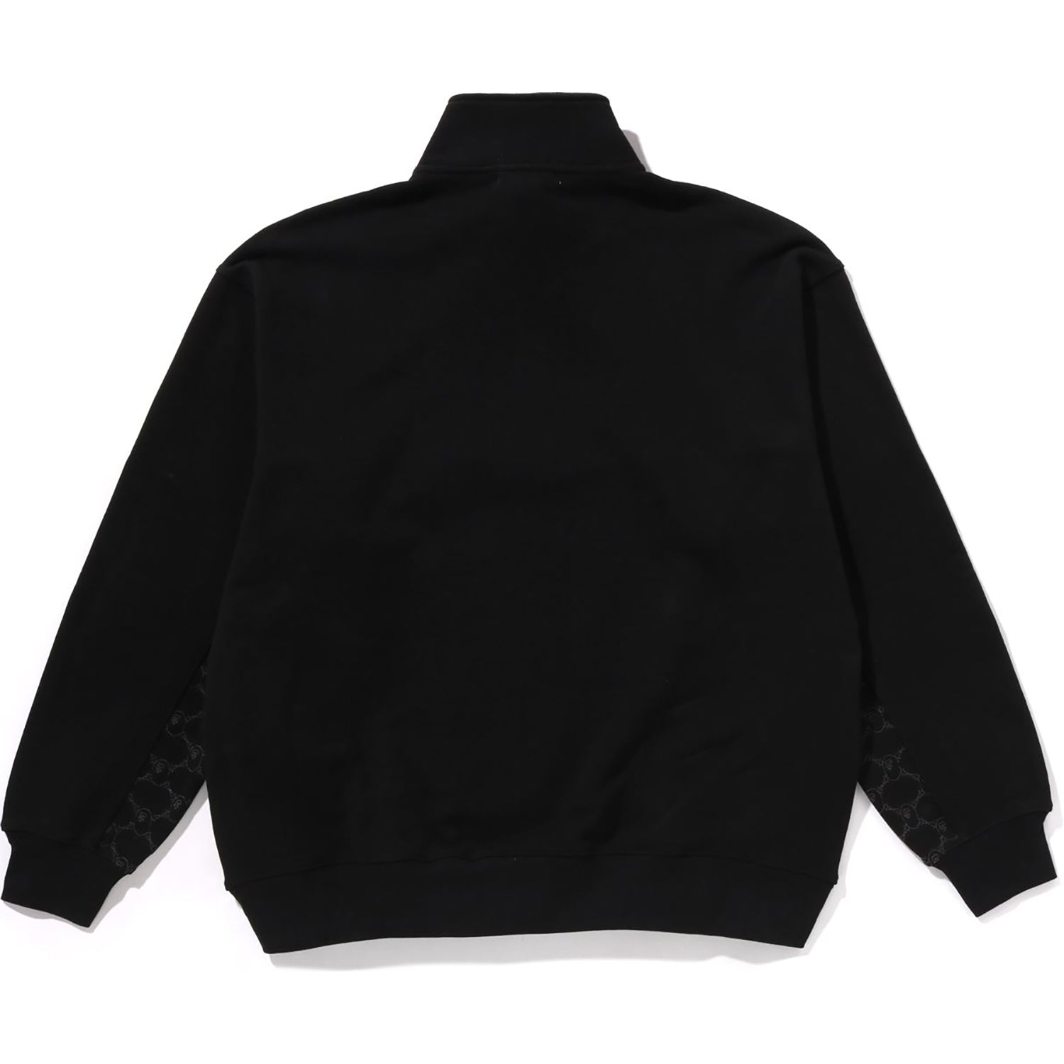 BAPE COLLEGE MONOGRAM LOGO HALF ZIP RELAX FIT CREWNECK SWEATSHIRT MENS