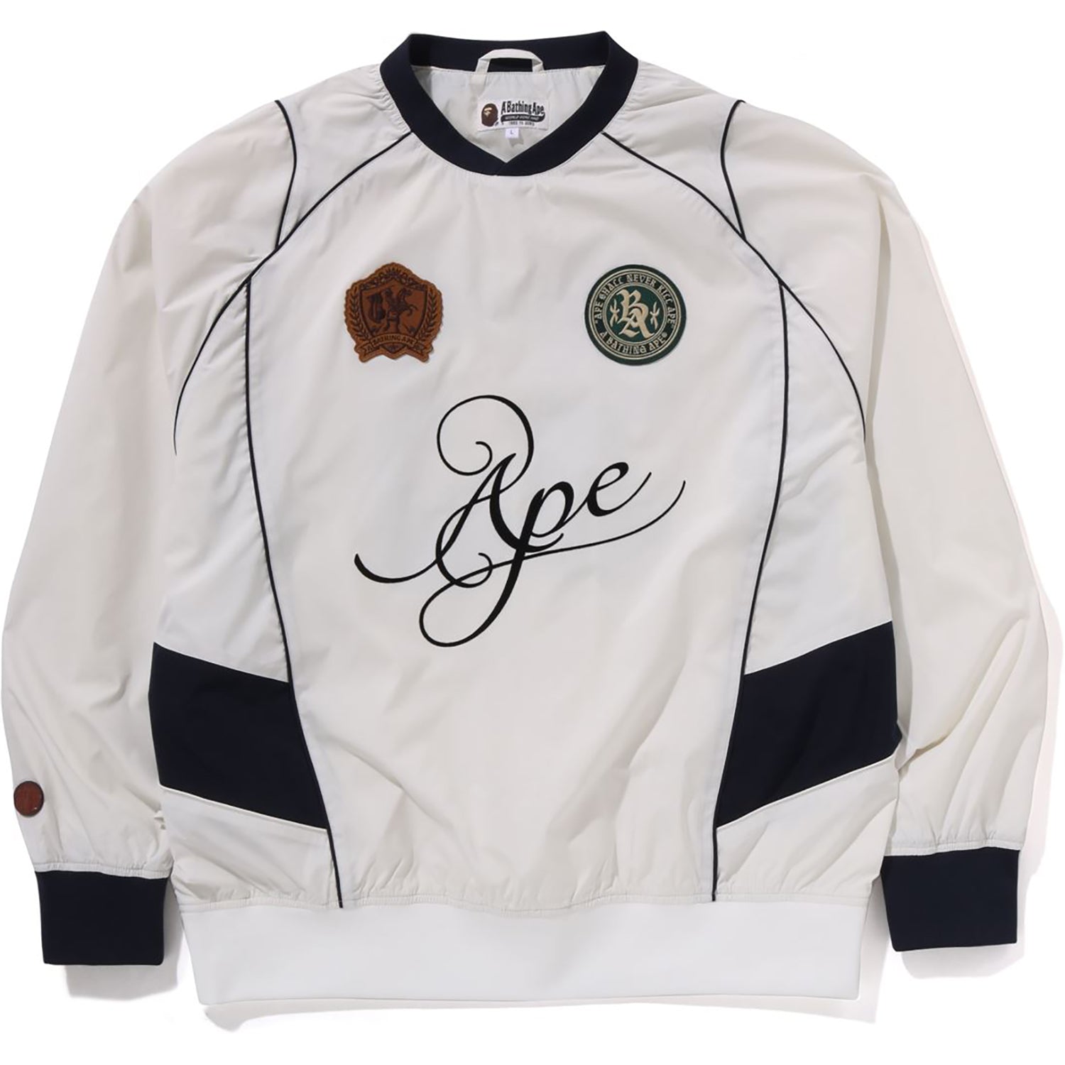BAPE MULTI LOGO RELAXED FIT PULLOVER MENS