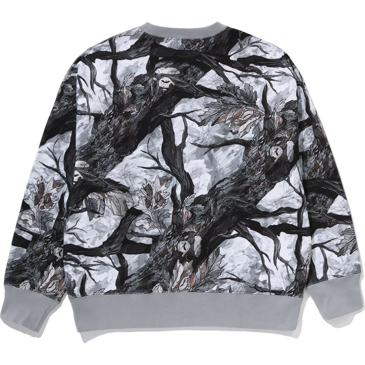 BAPE TREE EDGE CAMO COLLEGE RELAXED FIT CREWNECK MENS