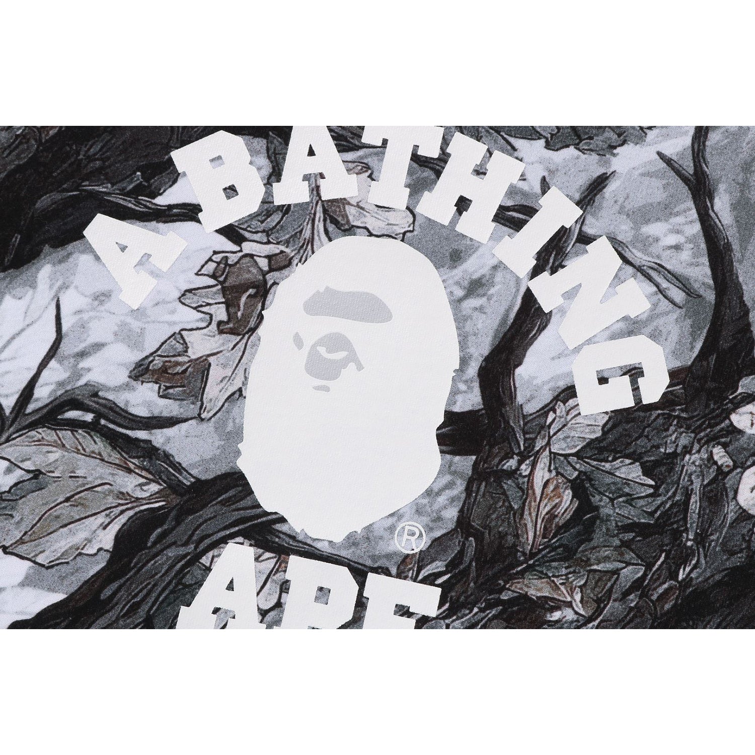 BAPE TREE EDGE CAMO COLLEGE RELAXED FIT CREWNECK MENS