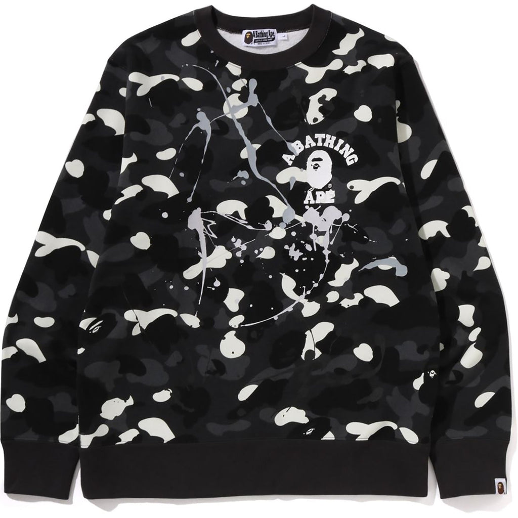 BAPE CITY CAMO PAINTING CREWNECK SWEATSHIRT MENS