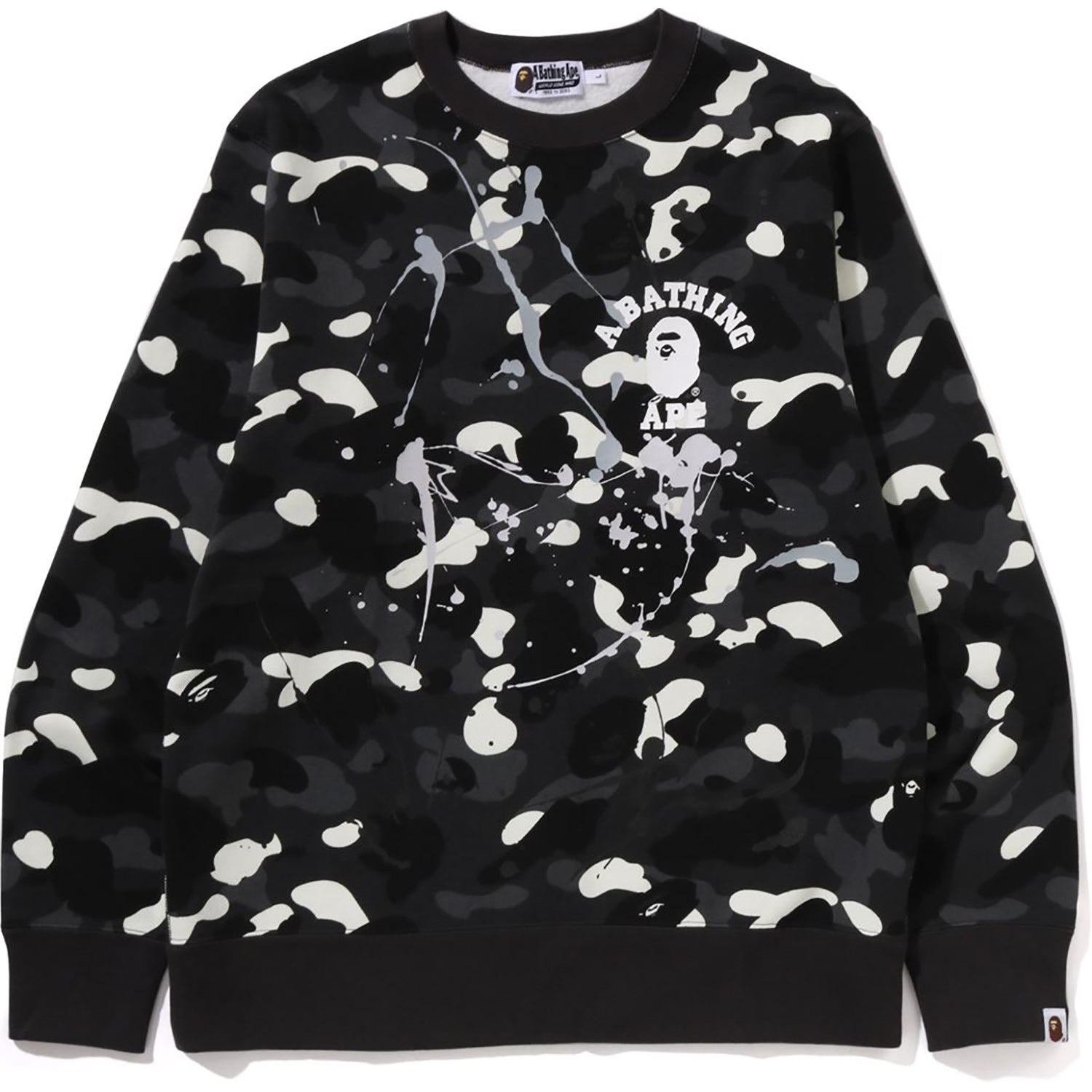 BAPE CITY CAMO PAINTING CREWNECK SWEATSHIRT MENS