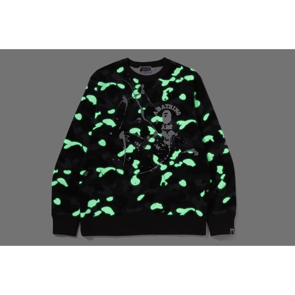 BAPE CITY CAMO PAINTING CREWNECK SWEATSHIRT MENS