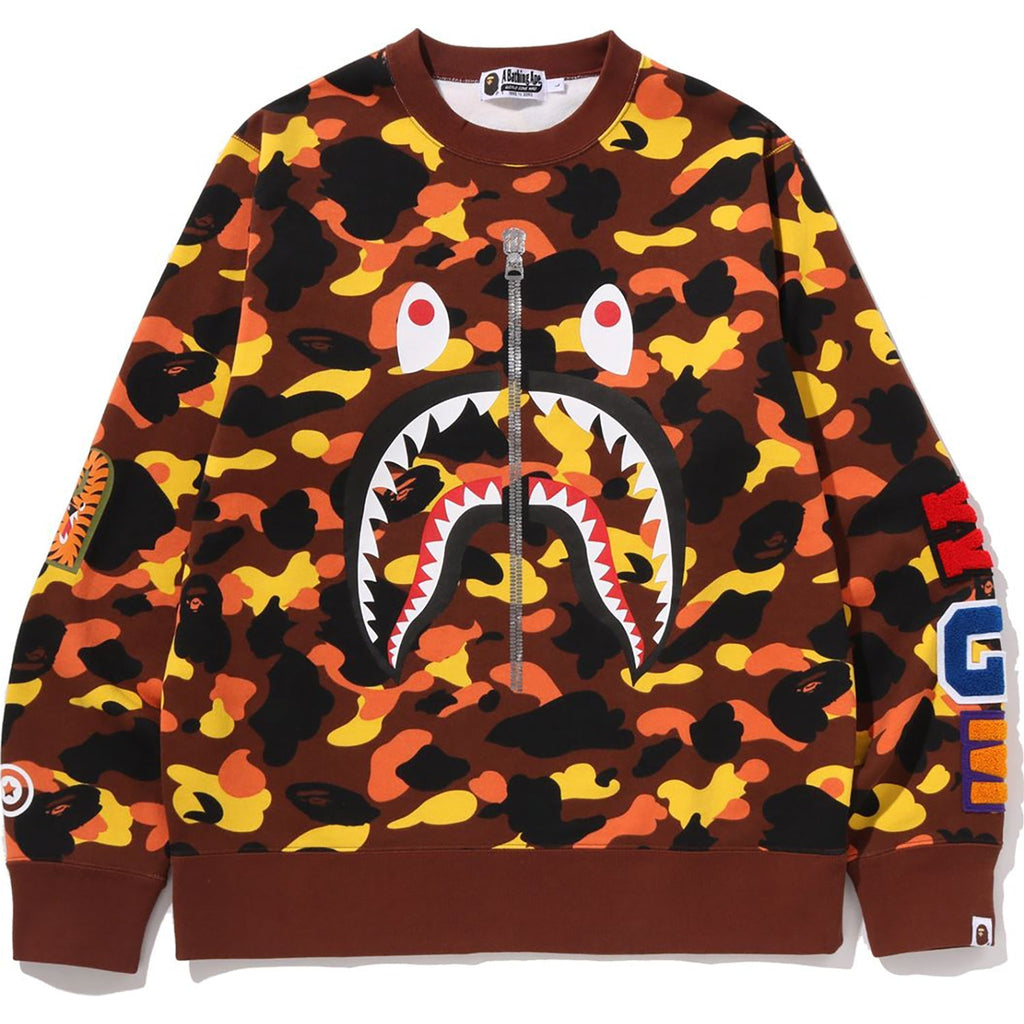 BAPE 1ST CAMO SHARK CREWNECK SWEATSHIRT MENS