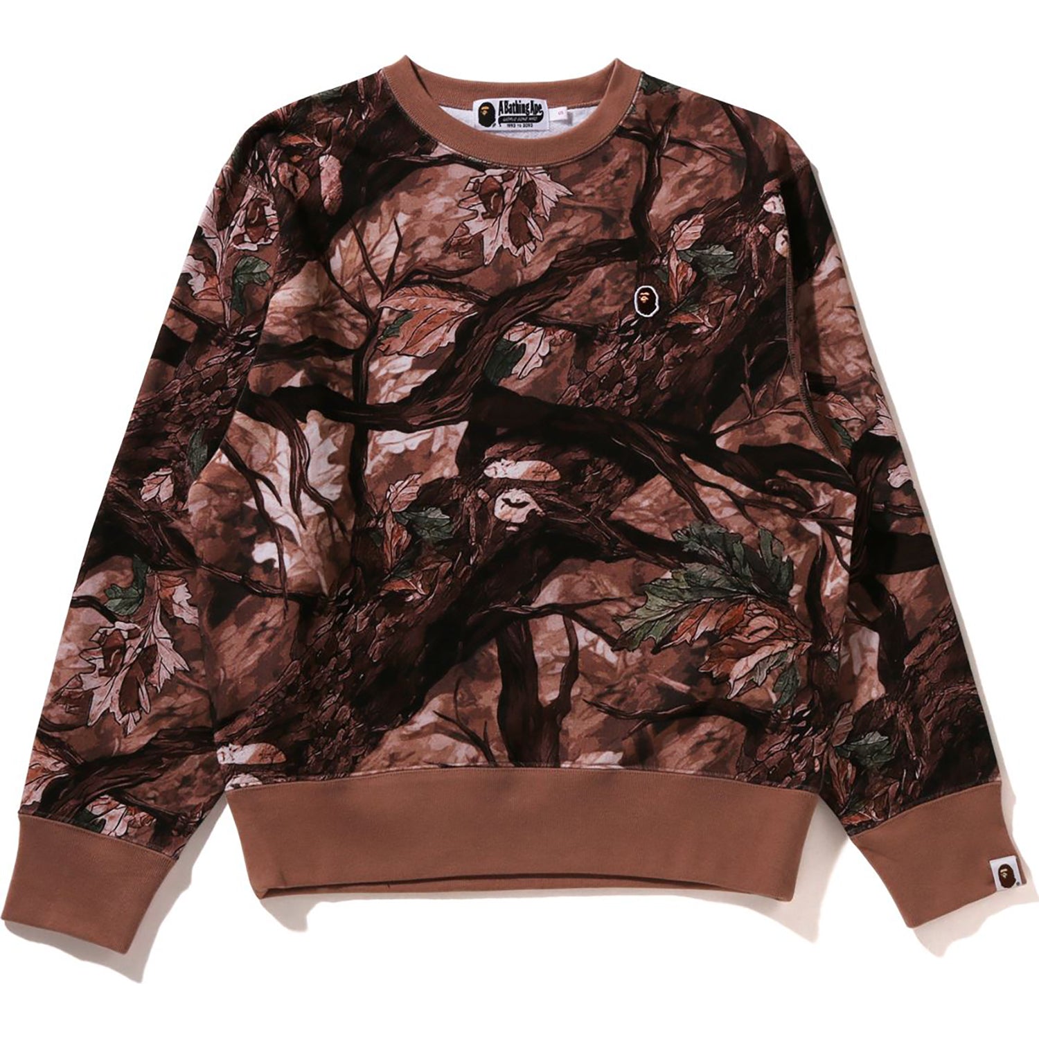 BAPE TREE EDGE CAMO CREWNECK SWEATSHIRT LADIES