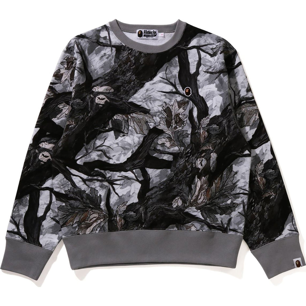 BAPE TREE EDGE CAMO CREWNECK SWEATSHIRT LADIES
