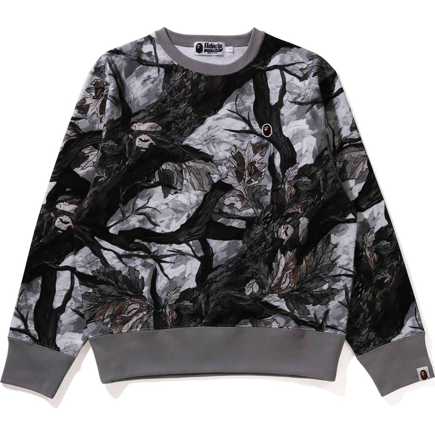BAPE TREE EDGE CAMO CREWNECK SWEATSHIRT LADIES