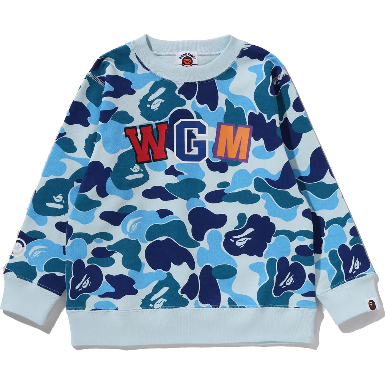 BAPE ABC CAMO SHARK CREWNECK SWEATSHIRT KIDS