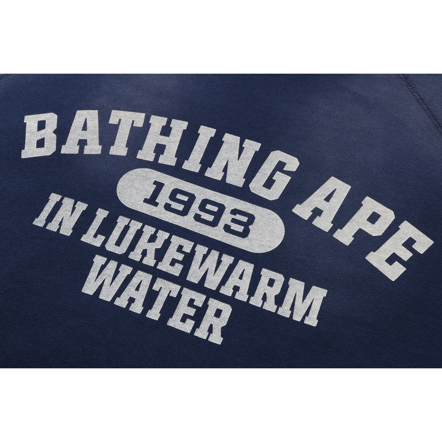BAPE DESTROY WASHED EFFECT RELAXED FIT CREWNECK SWEATSHIRT MENS
