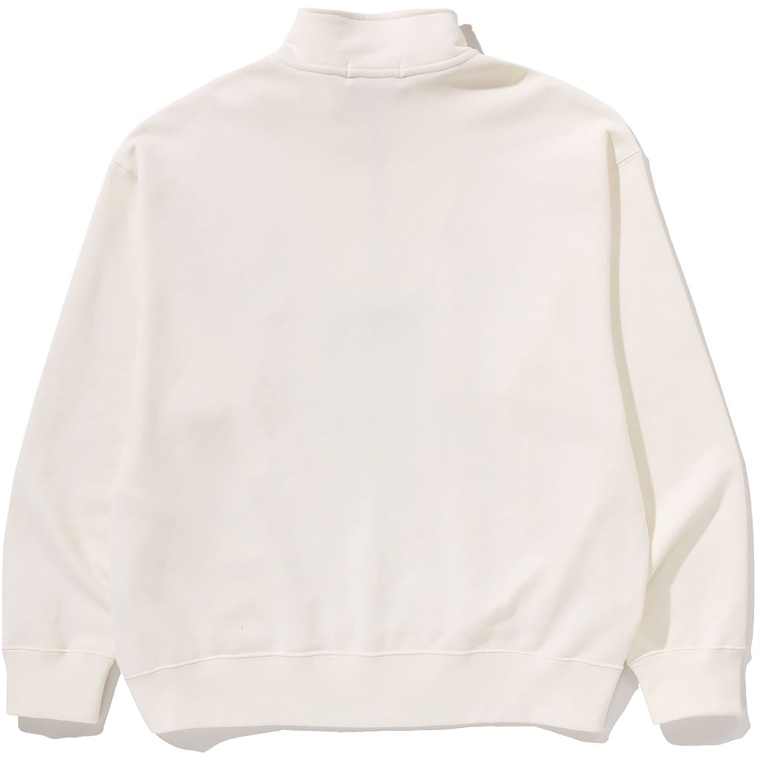 BAPE COLLEGE HALF ZIP RELAXED FIT CREWNECK SWEATSHIRT MENS